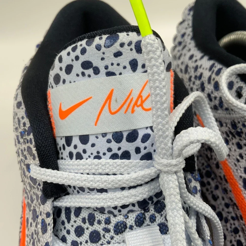 Nike Air Zoom GT Hustle 2 Safari Mens Basketball Shoes Grey Orange DJ9405-003